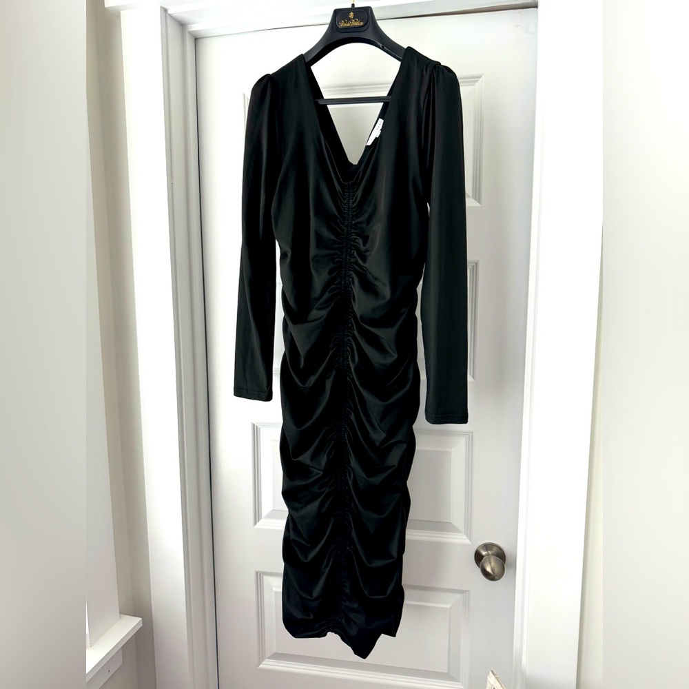 Baltic Born - Camden Town Midi Dress Bodycon - Size L - Black